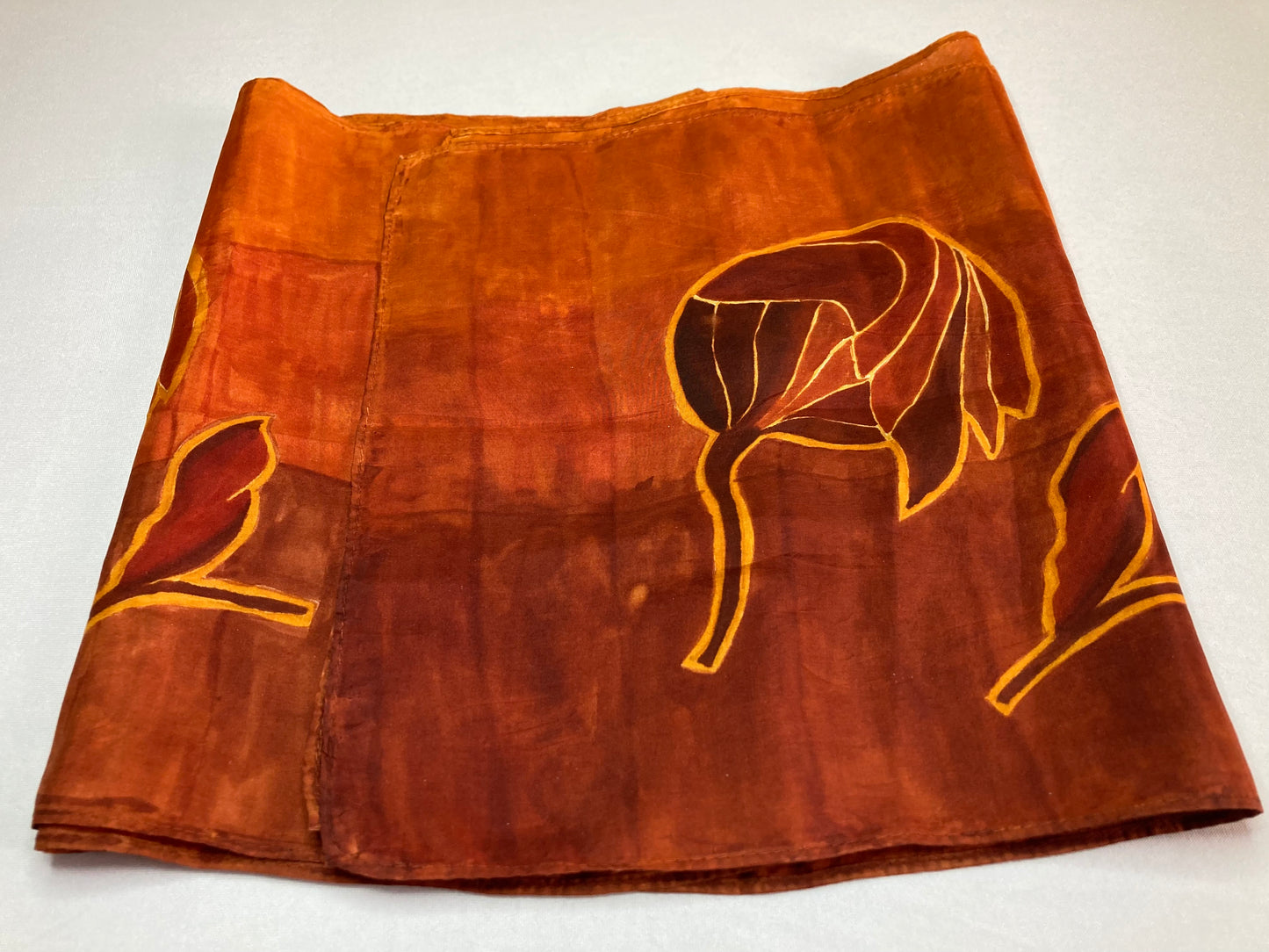 RED FLOWER Silk scarf