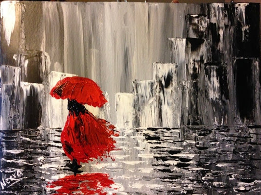 WOMAN ON A RAINY DAY Print