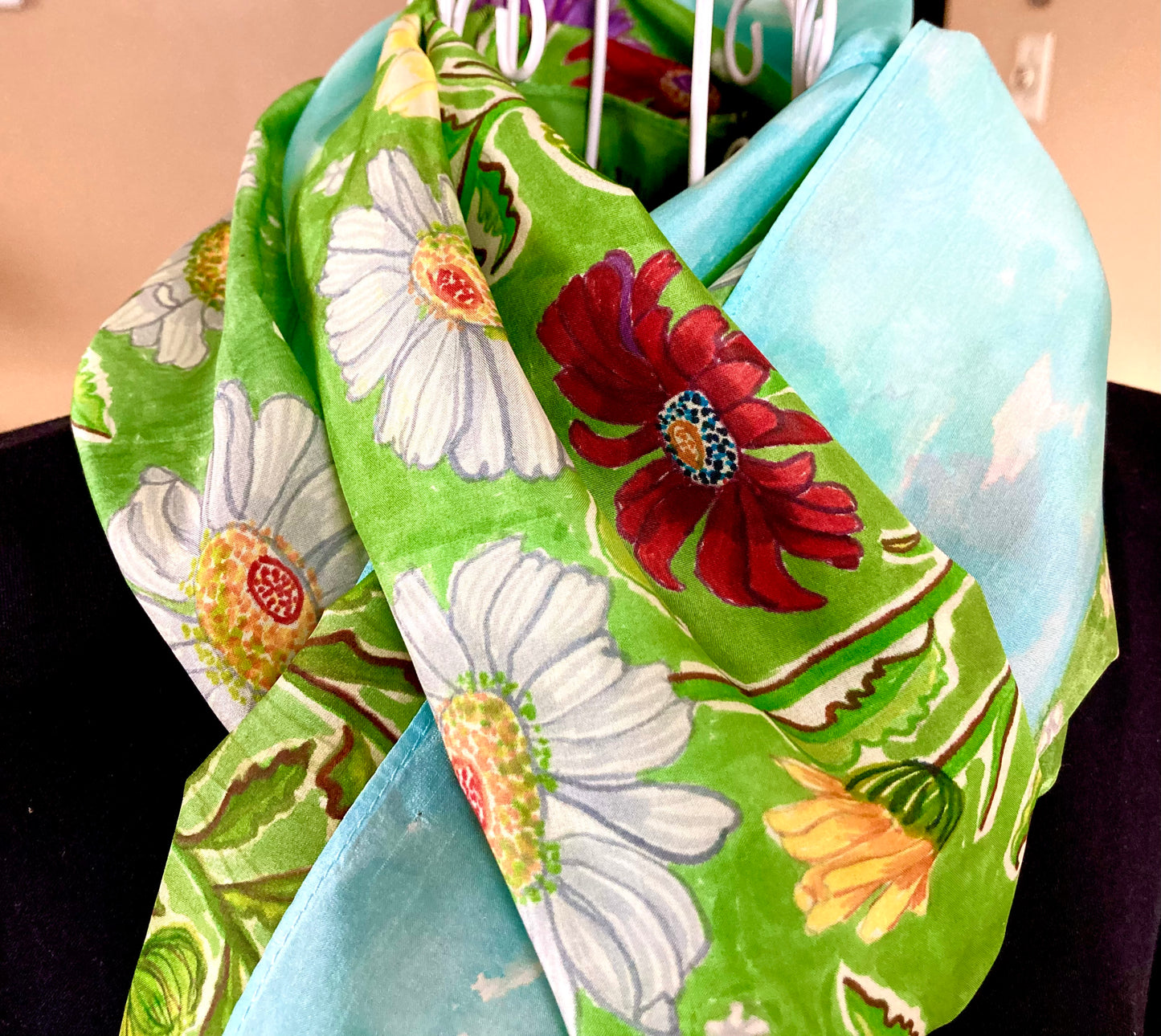 SPRING DAISIES Silk Scarf