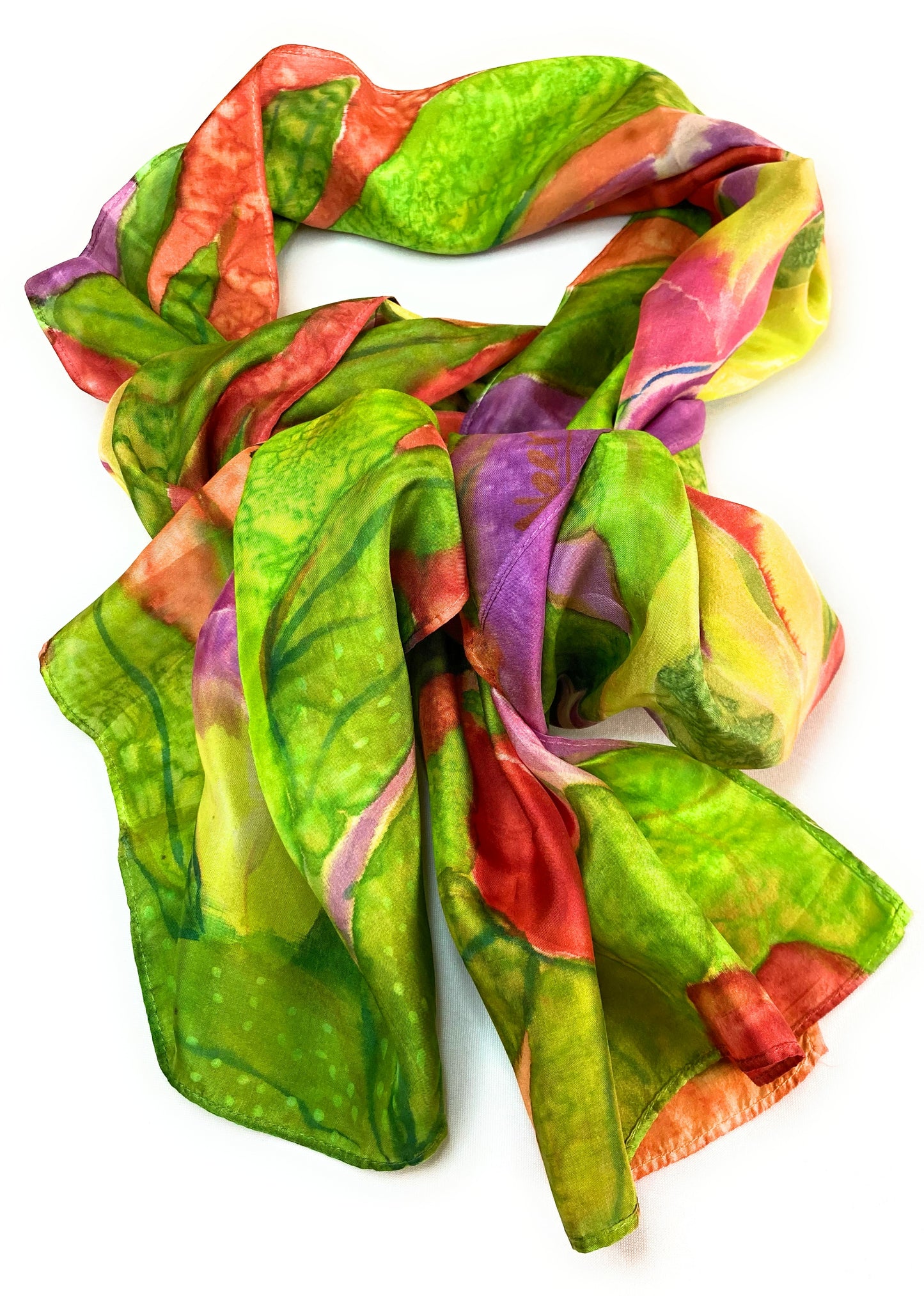 PURPLE LILY Silk Scarf
