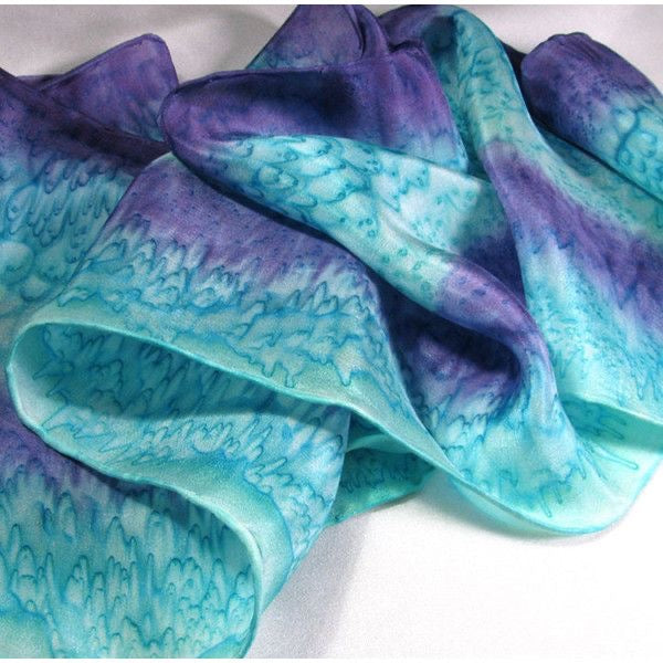 SEA WAVES Silk Scarf