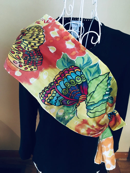 BUTTERFLY Silk Scarf