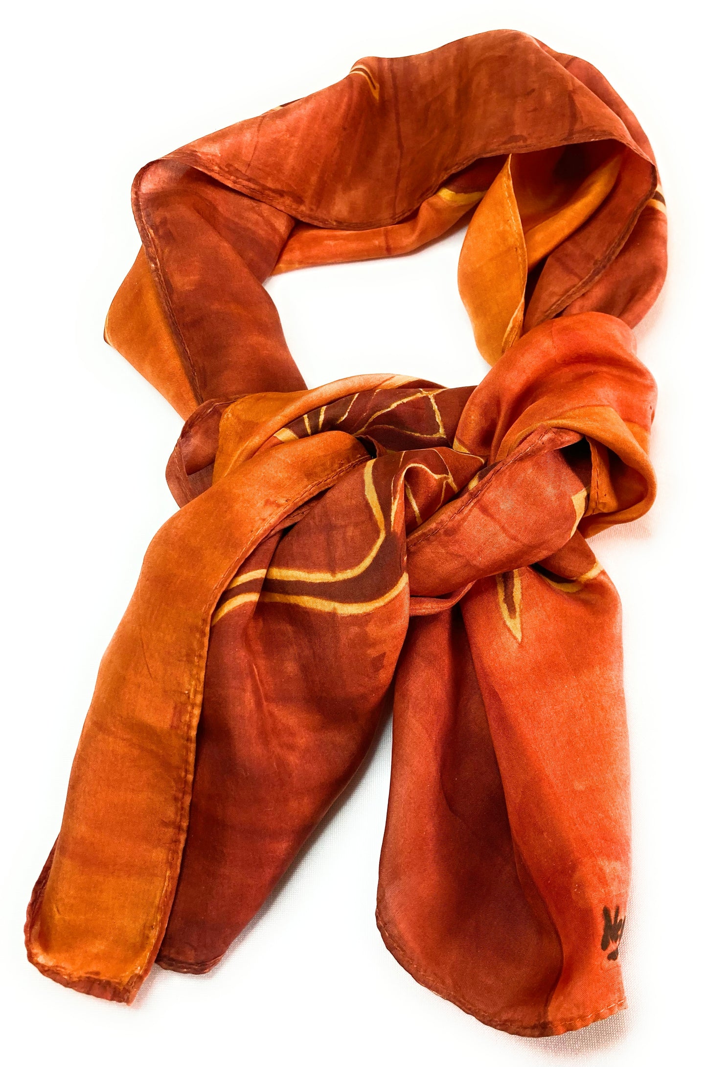 RED FLOWER Silk scarf