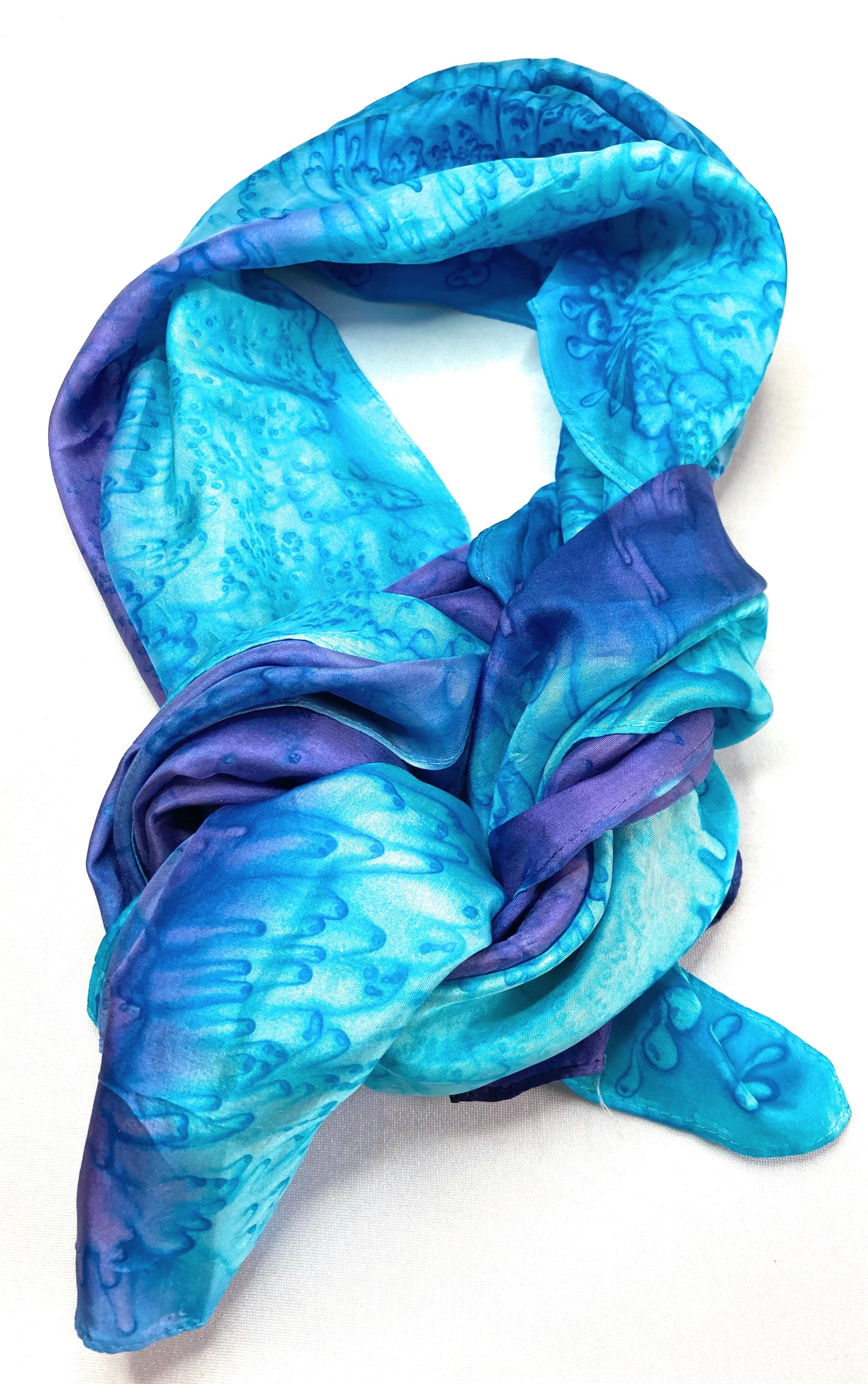 SEA WAVES Silk Scarf