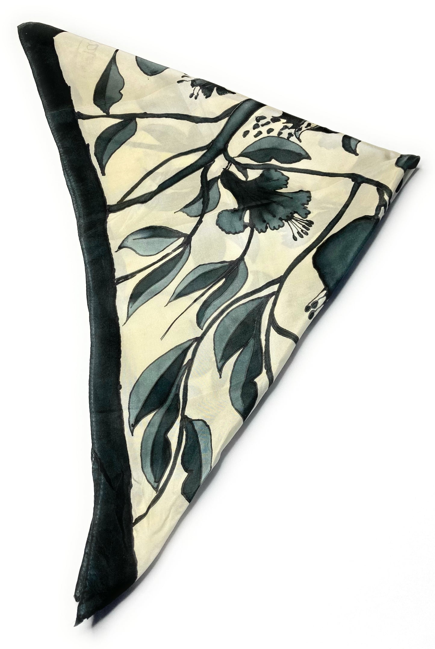 POMEGRANATE B &W Silk Bandana