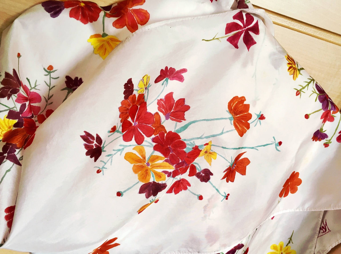 WILD FLOWERS Silk Scarf