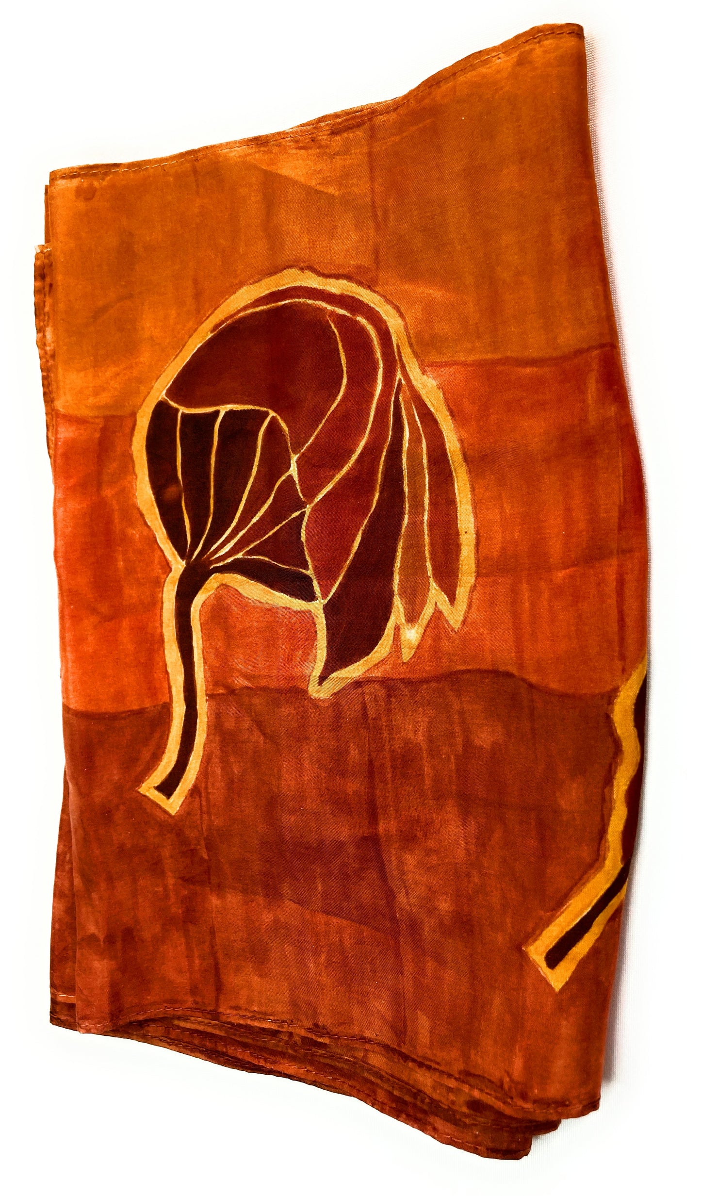 RED FLOWER Silk scarf