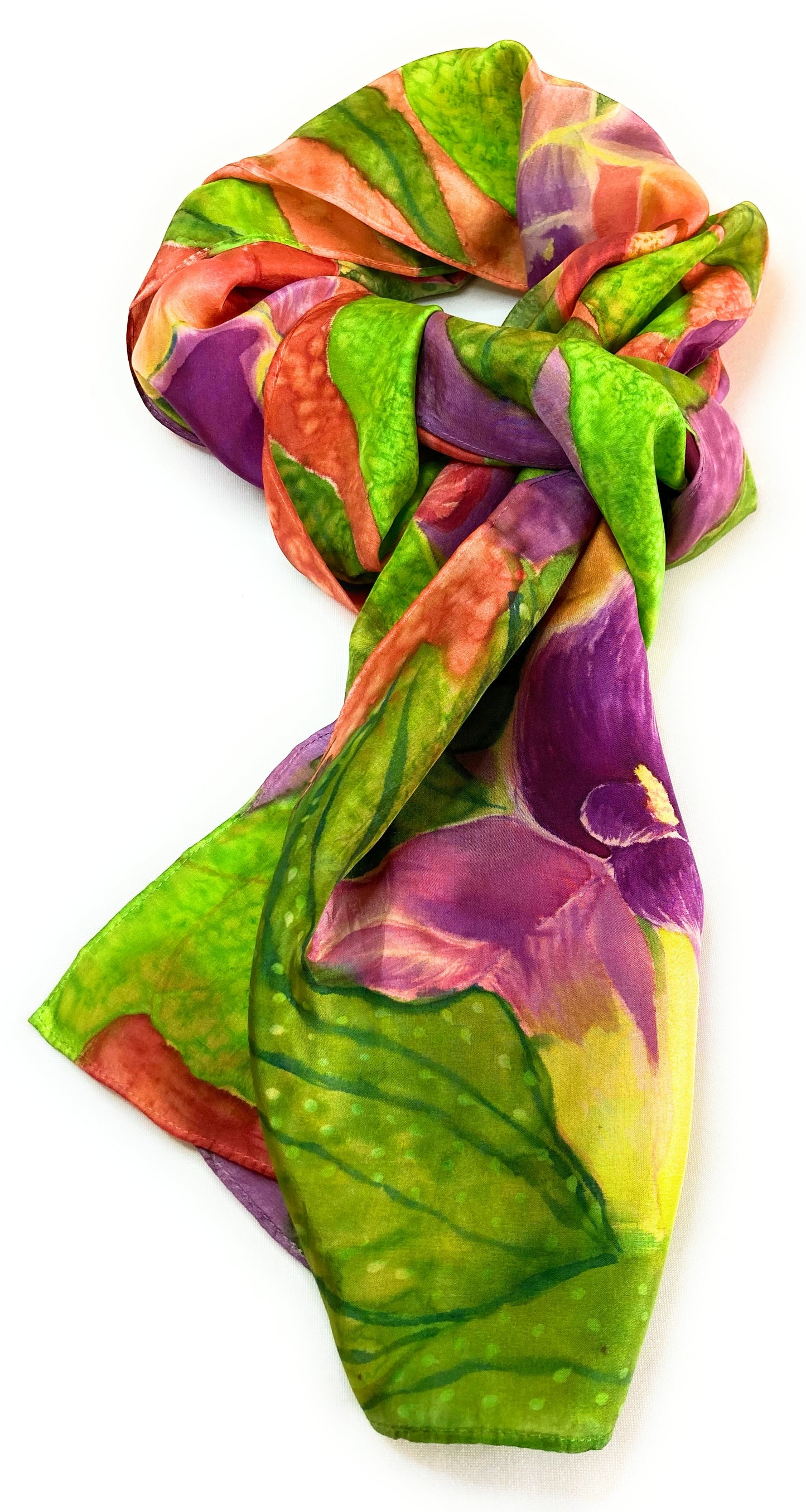 PURPLE LILY Silk Scarf