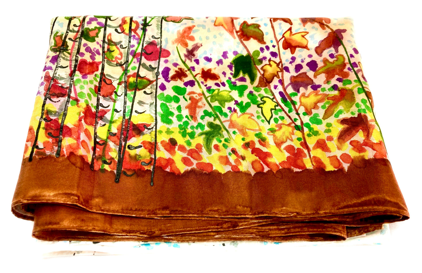 AUTUMN BIRCH Silk Scarf