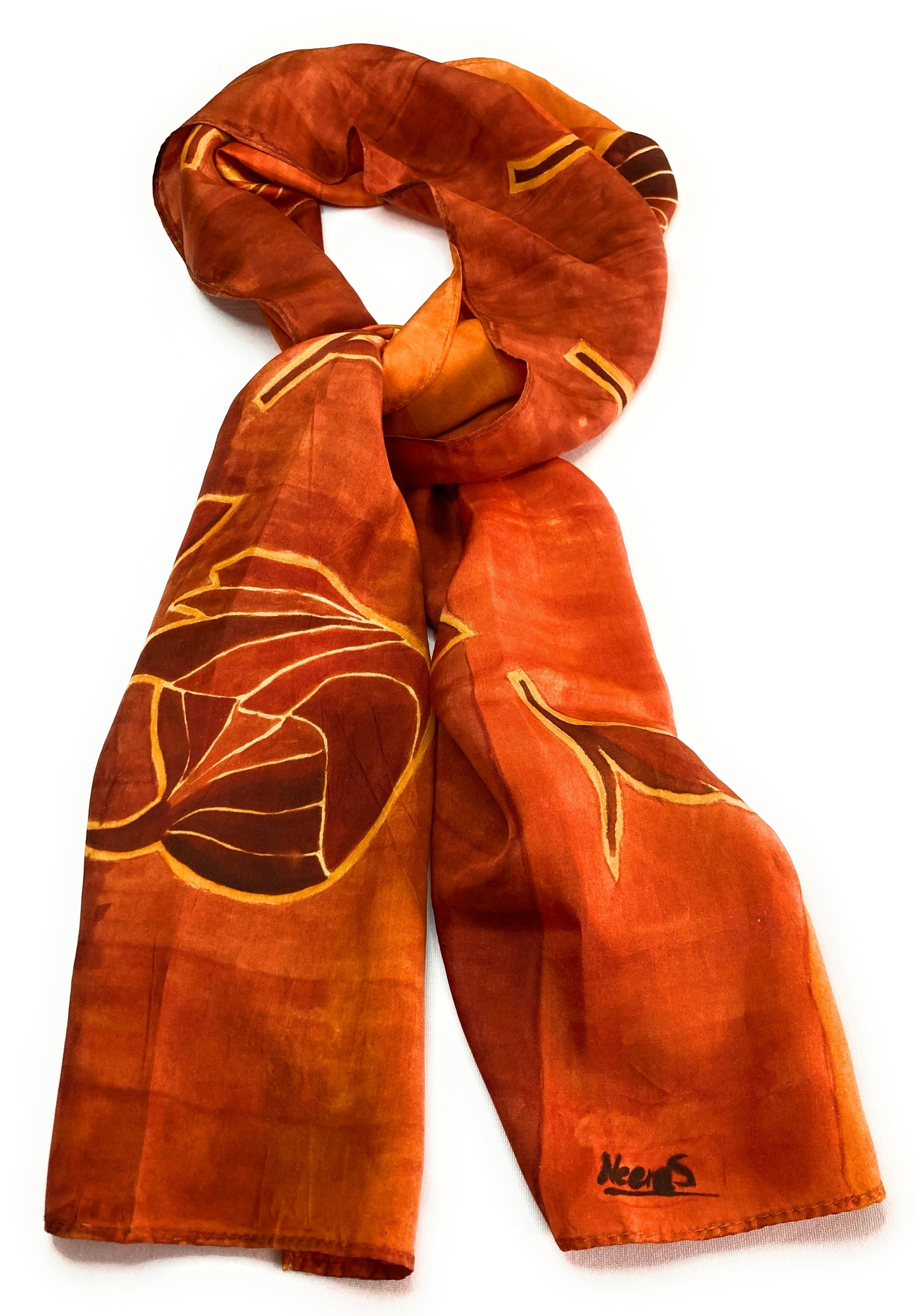 RED FLOWER Silk scarf