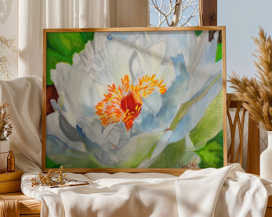 WHITE PEONY PRINT
