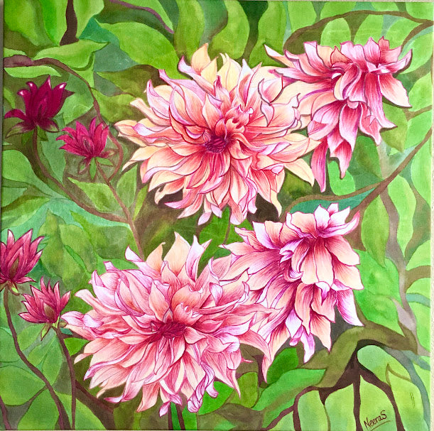DAHLIAS PRINT
